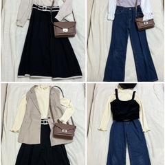 レディース服　まとめ売り冬服　ニット　スカート　コーデ売り　　Mサイズの画像