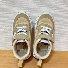 Vans ベージュ スニーカー マジックテープ付き　16cmの画像