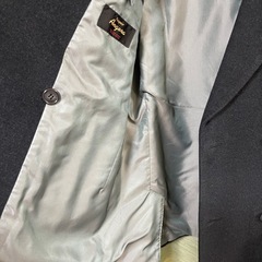 FARIANI ファリアーニ アンゴラコート　ダブル　メンズ　紺　ダブルブレストコート ハーフコート ダークグレーの画像