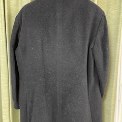 FARIANI ファリアーニ アンゴラコート　ダブル　メンズ　紺　ダブルブレストコート ハーフコート ダークグレーの画像