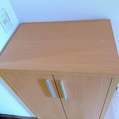 【シンプルおしゃれ】木製 シューズラック 扉付／靴箱／棚付き 6段 下駄箱（収納力◎ 幅58cm）の画像