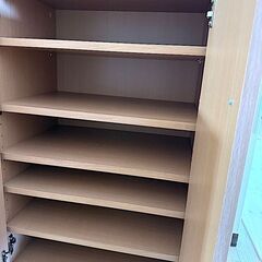 【シンプルおしゃれ】木製 シューズラック 扉付／靴箱／棚付き 6段 下駄箱（収納力◎ 幅58cm）の画像