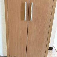 【シンプルおしゃれ】木製 シューズラック 扉付／靴箱／棚付き 6段 下駄箱（収納力◎ 幅58cm）の画像