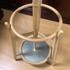 ポールハンガー　コート掛け　コートハンガー　傘立て　帽子ハンガー　玄関　木製の画像