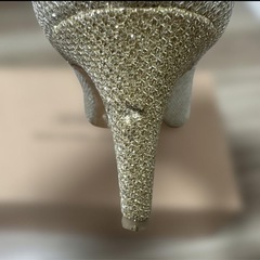 BADGLEY MISCHKA ハイヒール　ラメ　ゴールドの画像