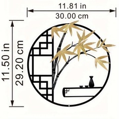 新品♪笹&酒器　アイアン　ウォールアート　ウォールデコの画像
