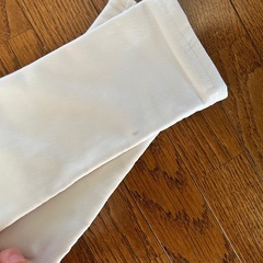 裏起毛 スキニーパンツ ホワイト M ウエストゴムの画像