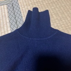 ウール100% 付け襟 ネイビーの画像