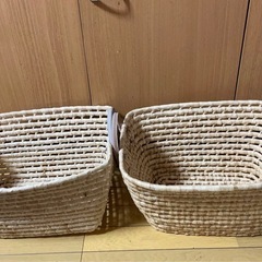 籠 カゴ かご バスケット 脱衣籠   収納 5点の画像