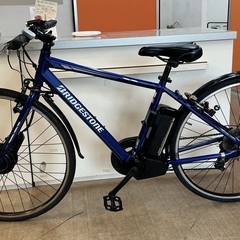 ＜動作・美品車＞ブリヂストンTB1・27インチ電動クロスバイク・ブルー・シマノ7段変速の画像