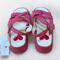 POMPKINS ポプキンズ キッズサンダル 20cm ピンクの画像