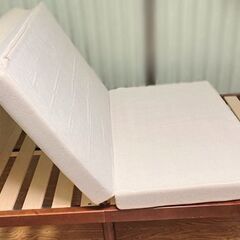 中古💛木製シングルすのこベッド💛ダークブラウン　🔶取引決定済の画像