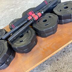 ダンベル バーベル 可変式 トレーニングセット 合計30kgの画像