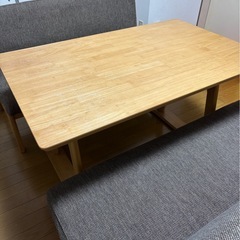 ✴︎机保護シート付き✴︎ ナフコ TWO-ONE STYLE　ダイニングテーブルセットの画像