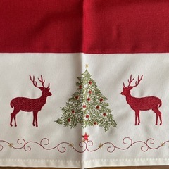クリスマス テーブルクロス 刺繍トップクロスの画像