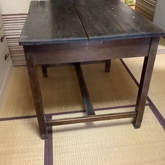 昭和レトロ　机　学習机　勉強机　作業台　テーブル　ヴィンテージ　アンティークの画像