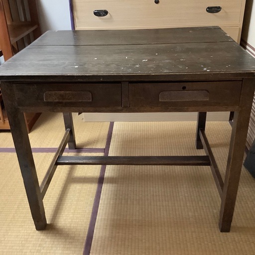 昭和レトロ机学習机勉強机作業台テーブルヴィンテージアンティーク