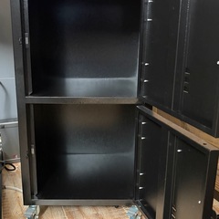 【あげます！すぐに来れる方を優先】スチール製ロッカー キャビネット 2段 スチール キャスター付き 収納 キャビネット サイドワゴンの画像