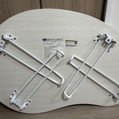 ニトリ　折りたたみテーブルそらまめ(KS1 7550 ホワイトウォッシュ)の画像