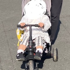 折りたたみ三輪車兼ベビカーの画像