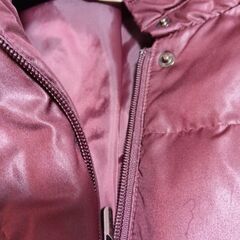 レディース　ダウンロングコート　Lサイズ　えんじ色の画像