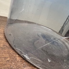 【ヒビあり】昭和レトロ ガラス金魚鉢（観賞用）の画像