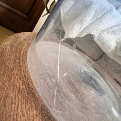 【ヒビあり】昭和レトロ ガラス金魚鉢（観賞用）の画像