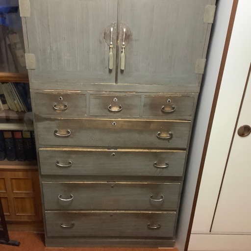 昭和レトロ箪笥タンスヴィンテージアンティーク時代物彫刻 (チャーチ