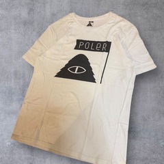 POLERポーラー FURRY FONT RELAX FIT Tシャツ 白 Lの画像