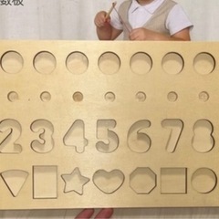 ★モンテッソーリ知育玩具　木製　型はめパズル&魚釣り 値下げ不可の画像