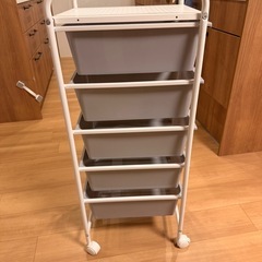 子供服 ランドセルラック キッズ 収納 5段 ベビー服 ベビー 赤ちゃん オムツ おもちゃ収納 ラック 引き出し キャスター キッズ おしゃれ おもちゃ ワードローブ 子供 ラック ケース リビング の画像