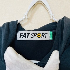 FAT SPORT メンズ パーカー 長袖パーカー 黒 ブラック Mの画像