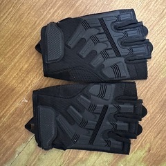 トレーニンググローブ 筋トレ ウェイトリフティング ハーフフィンガー ブラック　自転車用の画像