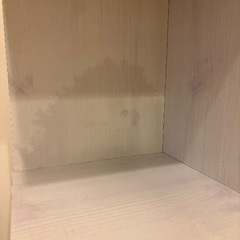 白木調 オープン棚／収納ラック（使用感あり・シミ傷あり）の画像