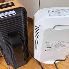 大風量セラミックファンヒーター と 人感センサー付きセラミックファンヒーター 2WAYマルチヒート  計２台のお値段の画像