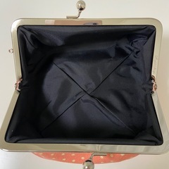 AYANOKOJI がま口ポーチ・ピンク×オフホワイト水玉の画像