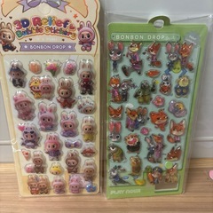 ご褒美シール ボンボンドロップシール風 ぷっくり 立体シール 3D 5点の画像