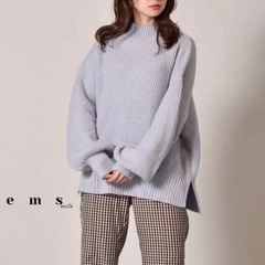 ハイネックブラウンニット レディーストップスの画像