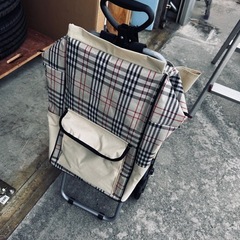 4輪キャリーカート　座面付きの画像