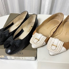 【無料でお譲りします】イタリア製パンプスなど3足セット（23.0〜23.5cm相当） の画像