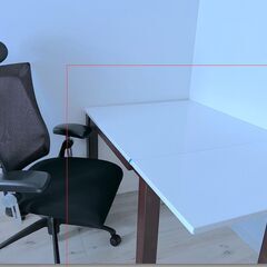 【伸縮式ダイニングテーブル】白×ダークブラウン／2人〜4人用 食卓机 作業台／幅80cm→120cmに拡張可能！中古／引越し処分／FLETS 80 エクステンションテーブルの画像