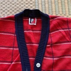 昭和レトロ こども用 カーディガン（格子柄）を格安でお譲りしますの画像