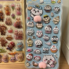 ご褒美シール ボンボンドロップシール風 ぷっくり 立体シール 3D 5点 ②の画像