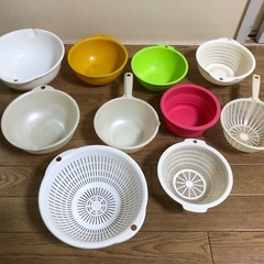 ポリプロピレン容器 ザルボウル 耐熱 電子レンジ対応★まとめて10個の画像