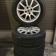 No.187スタッドレスタイヤ175/65/R15  4H PCD100 アルミホイール付4本セットの画像