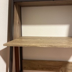 🌿‬ヴィンテージ調デスク【スチール×木目】スリムデスク Belumo（ベルーモ） 状態良好 の画像