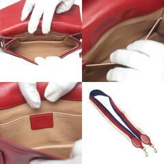 グッチ 453778 ハンドバッグ レッド  GUCCI ブロードウェイパールビー 2WAYバッグの画像