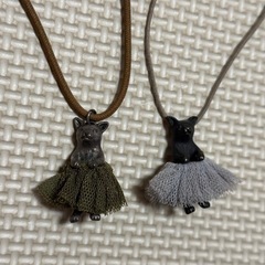 選べるクリスマスプレゼント☆バレリーナ猫のネックレス☆色違いの画像
