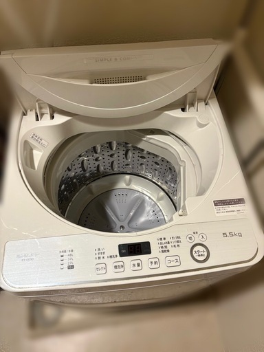 ※受け取り者様決定致しました。SHARP シャープ ES-GE5D-W  洗濯機　2020年　5.5㎏