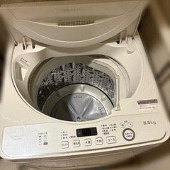 12月22日までに引き取れるに来れる方限定！SHARP シャープ　ES-GE5D 洗濯機　2020年　5.5㎏の画像